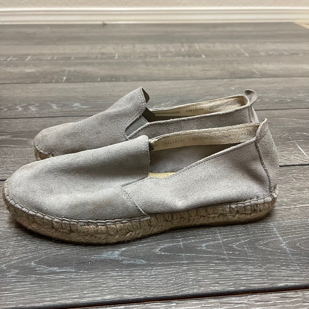 Fabiolas Leather Espadrille Slip On Shoe Women's Size EU 37